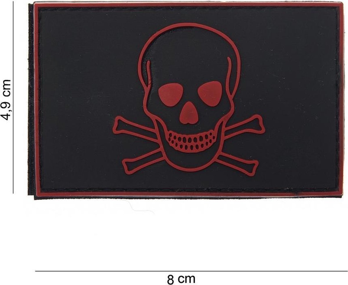 Embleem 3D PVC Skull Bones