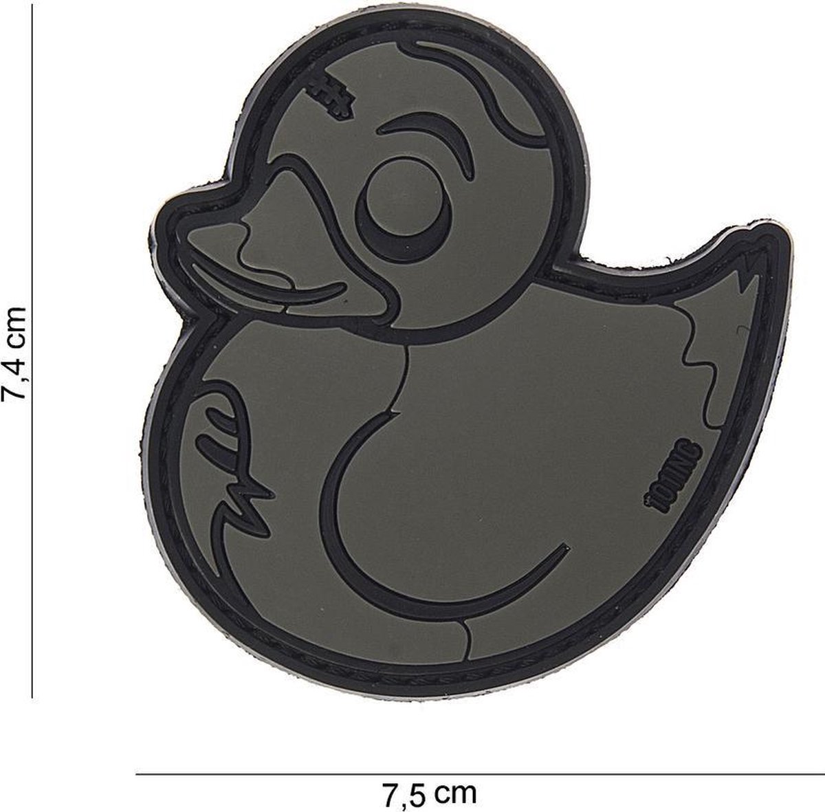 Embleem 3D PVC Zombie Duck grijs