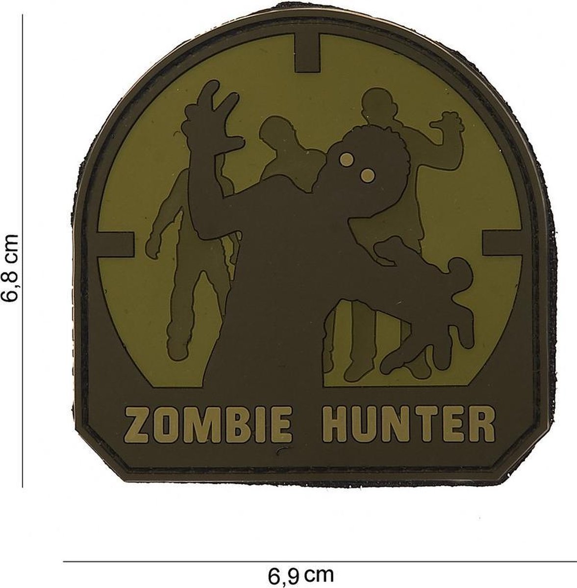 Embleem 3D PVC Zombie Hunter Arid