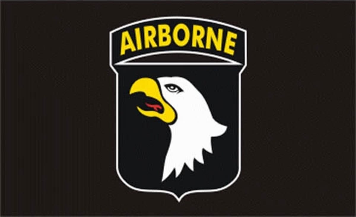 Vlag Airborne 101 division zwart 100 x 150