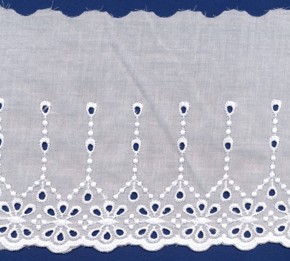 Broderie - Kant - Wit - 125mm - 4 Meter