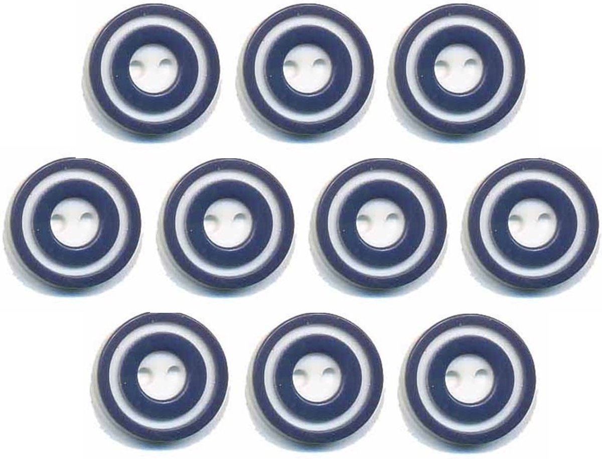   - Kunststof - Donut - donker blauw - 15 mm - 10 stuks