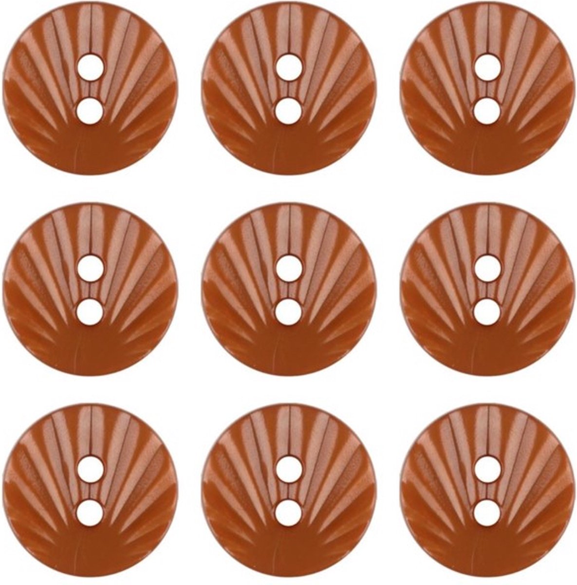   - Kunststof - ribbel - Bruin - 13 mm - 10 stuks