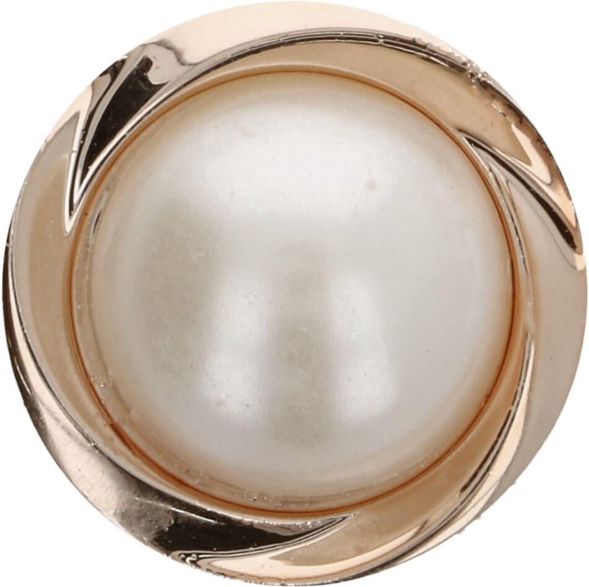   Kunststof - Parel - 12,5 mm - 10 stuks - Button - Achtersteekknoop - Zilver