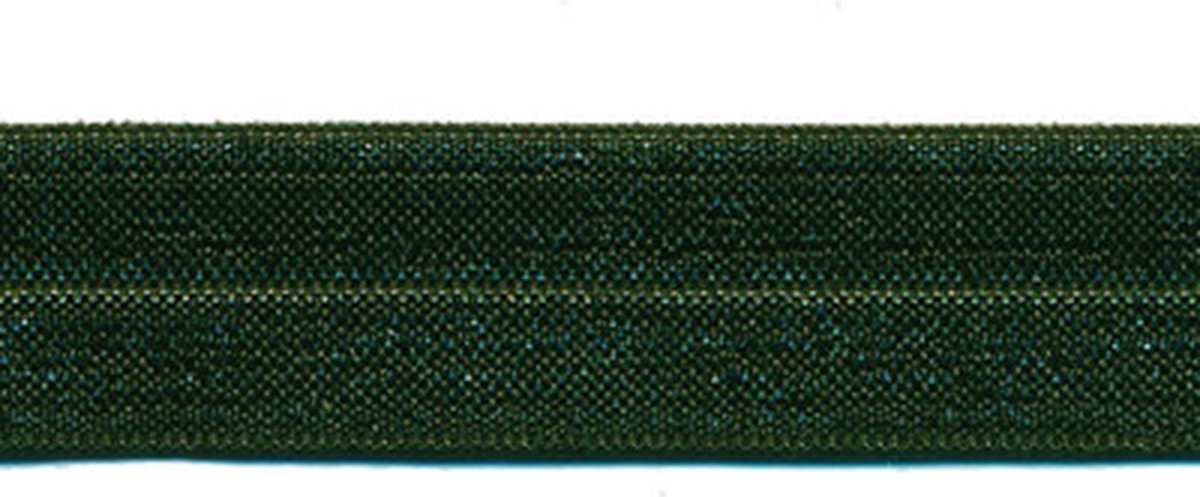 Leger Groen elastisch biesband biaisband - 2 cm - 4 m - afwerkingsband kleding - stoffen band