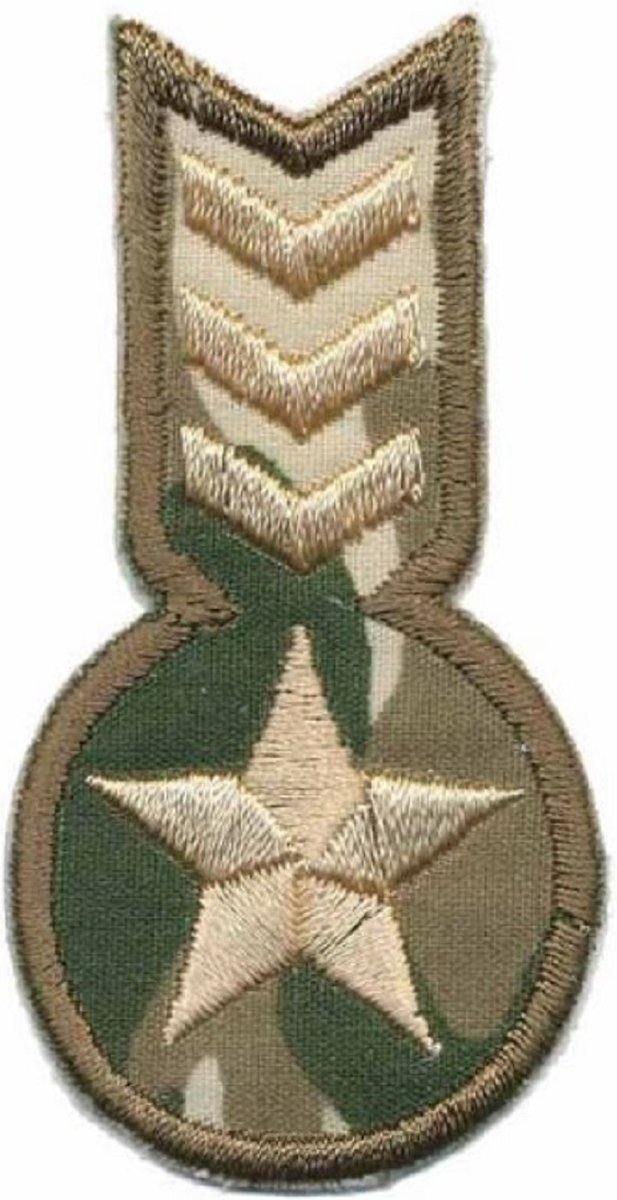 Patch - Strijkembleem - Army Ster groen 6,5 x 3,5 cm