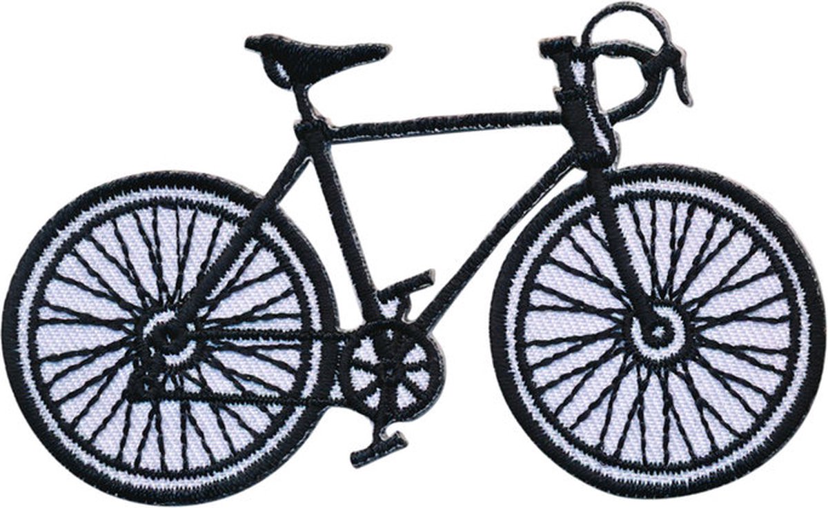 Racefiets Strijk Embleem Patch 8 x 5 cm - Kledingapplicatie