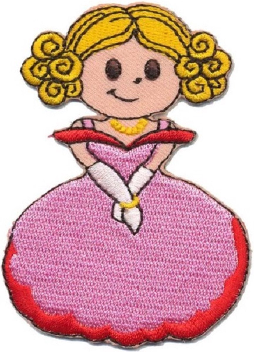 Strijkembleem - Patch - Prinsesje 5,5 x 7 cm