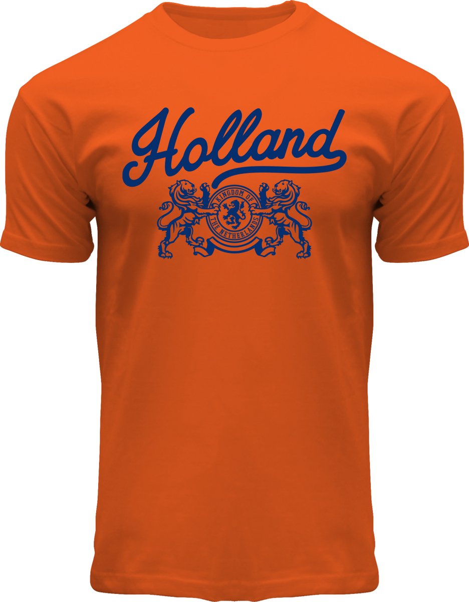   Holland Weapon T-shirt Heren & Dames Katoen Oranje Maat L