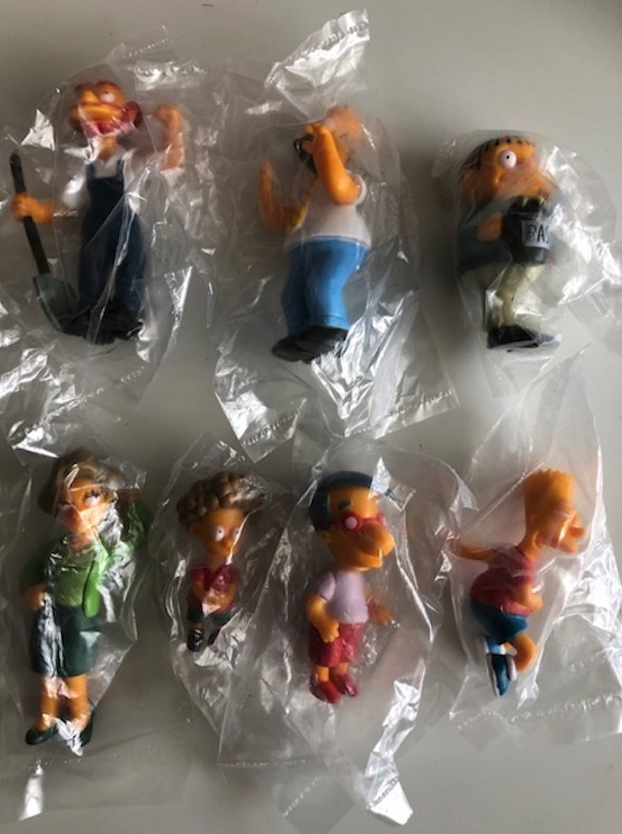 Setje van 7 verschillende Simpsons poppetjes / figuurtjes