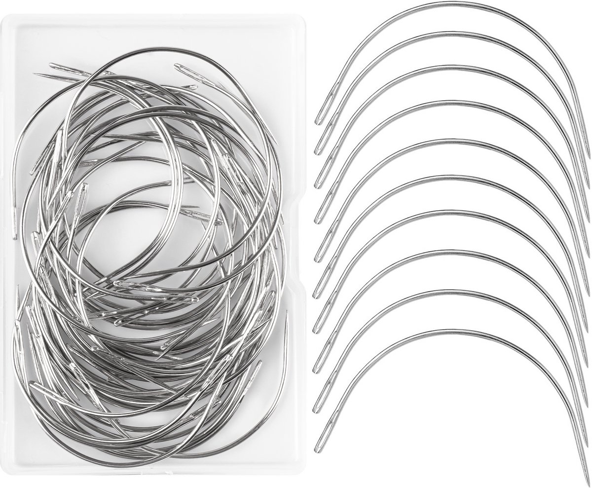 Kromme Naalden Set voor Naaien - Naaiaccessoires Kromme naald of Gebogen Naald - 50 stuks