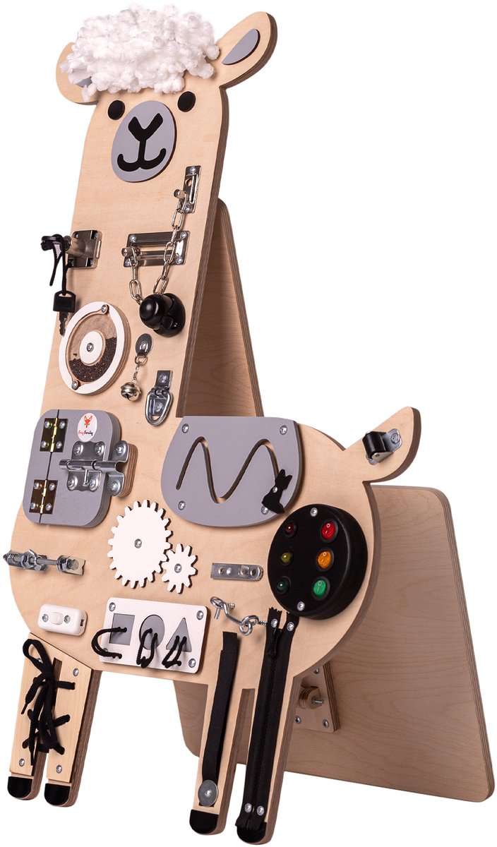 Sensorisch Bord - Lama met standaard- staand