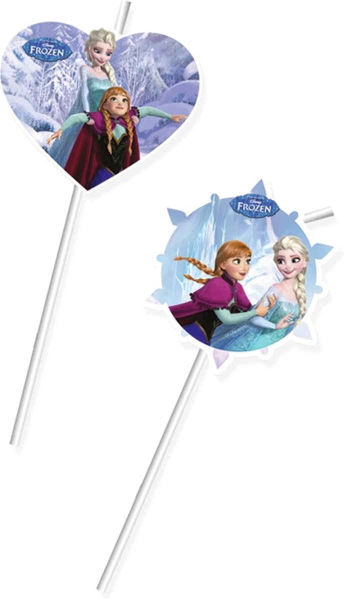 Disney Frozen 85434 6stuk(s) Wit wegwerp rietjes