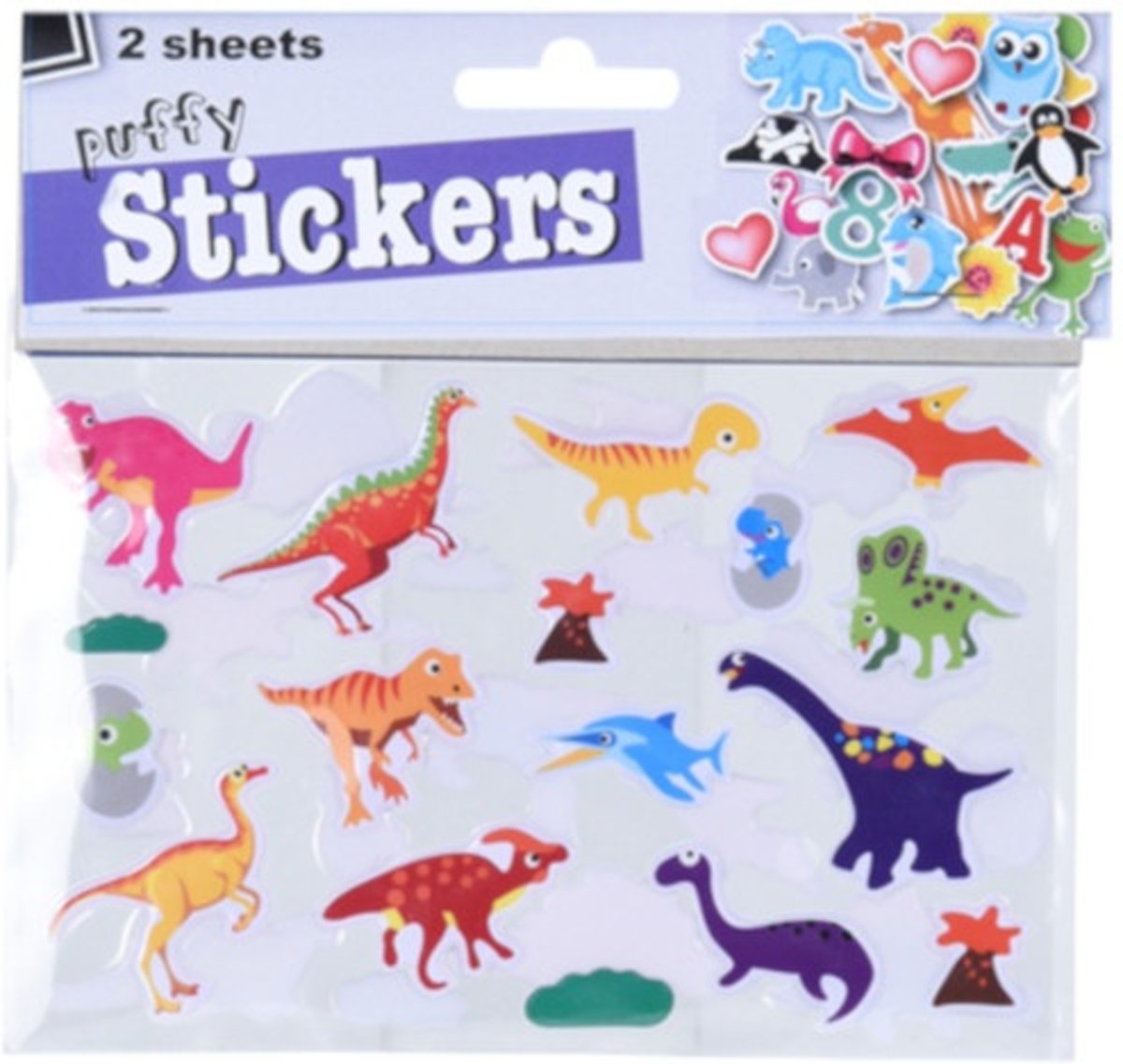 Free And Easy 3d Stickers Vinyl Dinosaurussen 2 Vellen