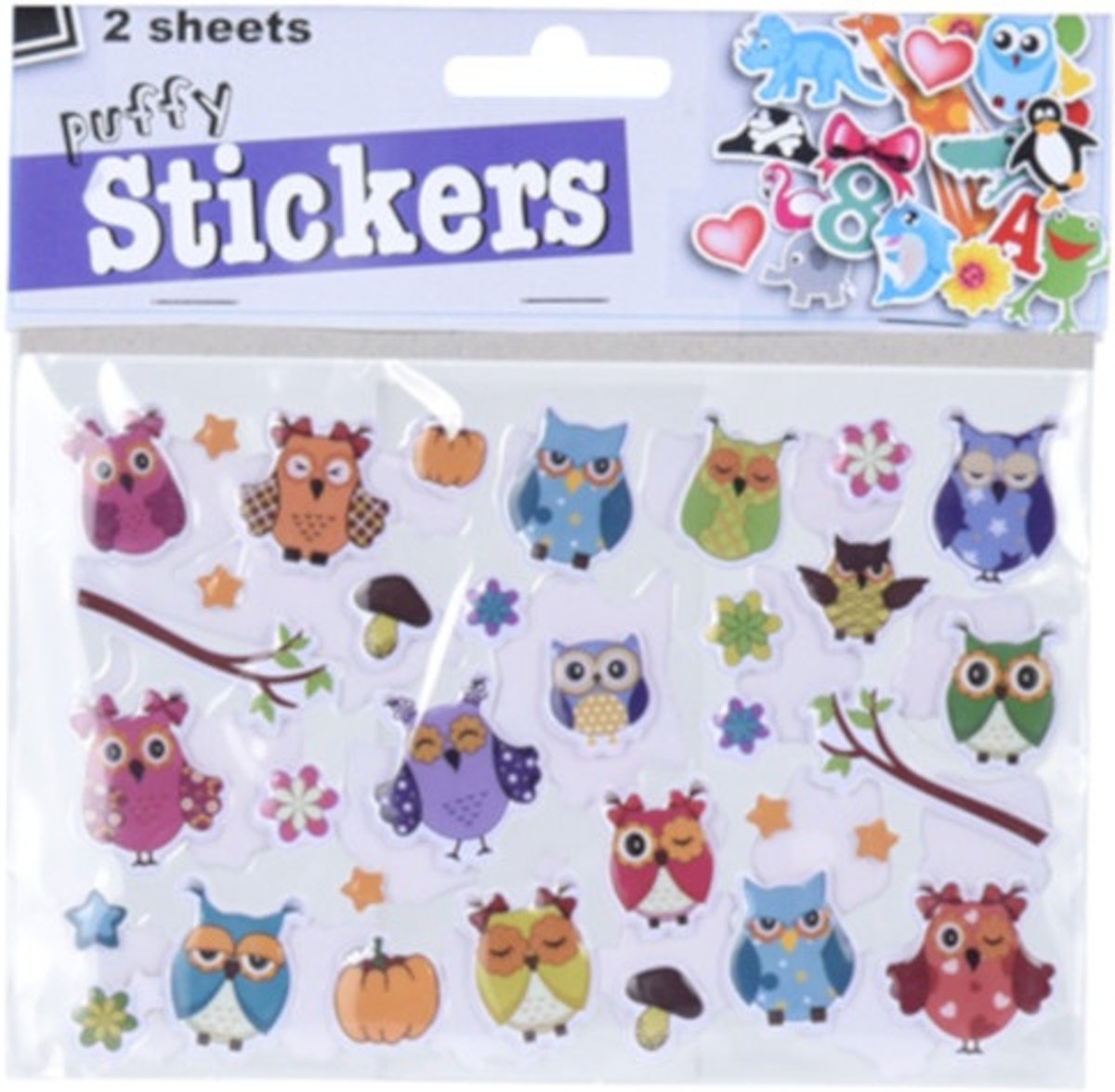 Free And Easy 3d Stickers Vinyl Uilen 2 Vellen