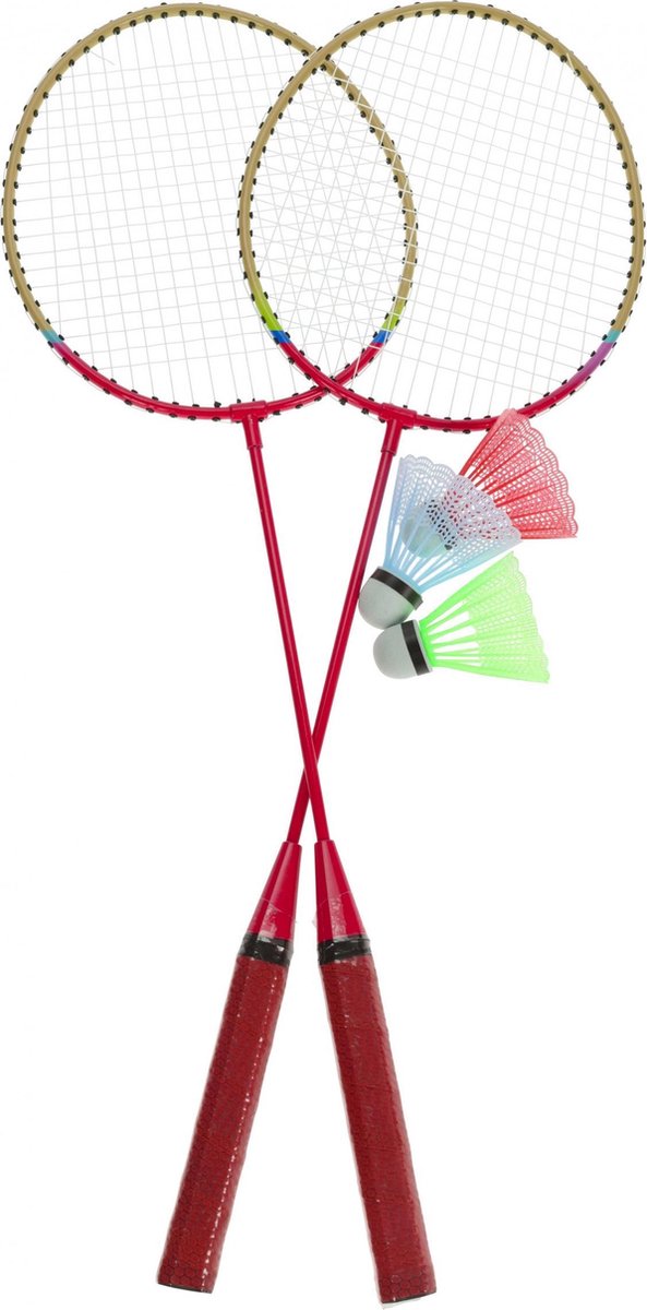 Free And Easy Badmintonset Rood 5-delig