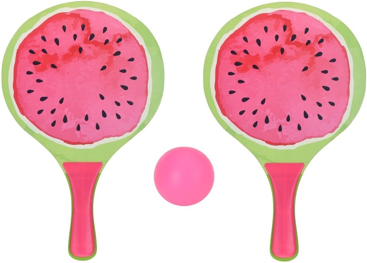 Free And Easy Beachballset Watermeloen 3-delig Roze