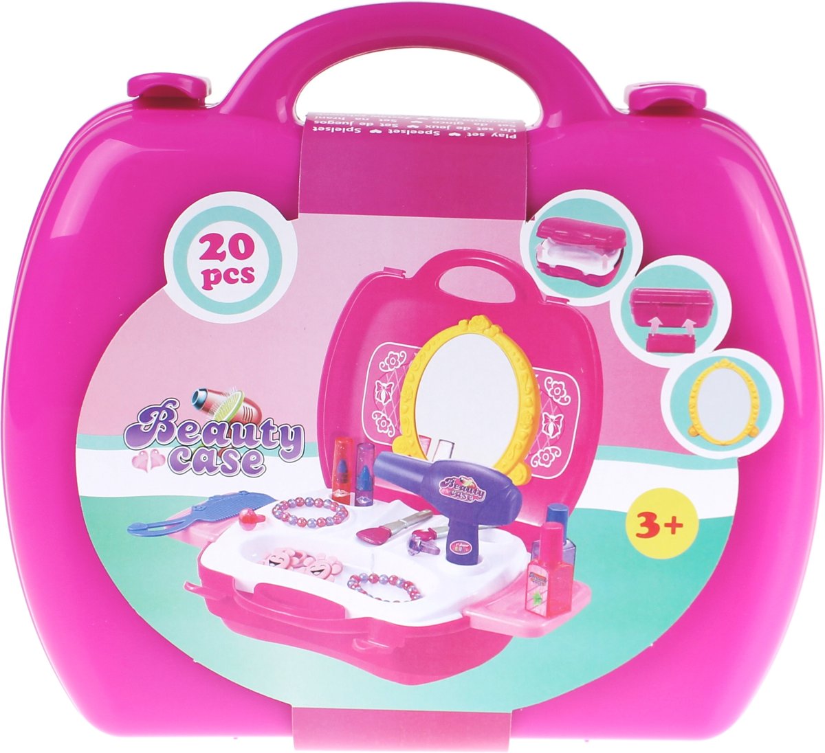 Free And Easy Beautycase Roze 20-delig