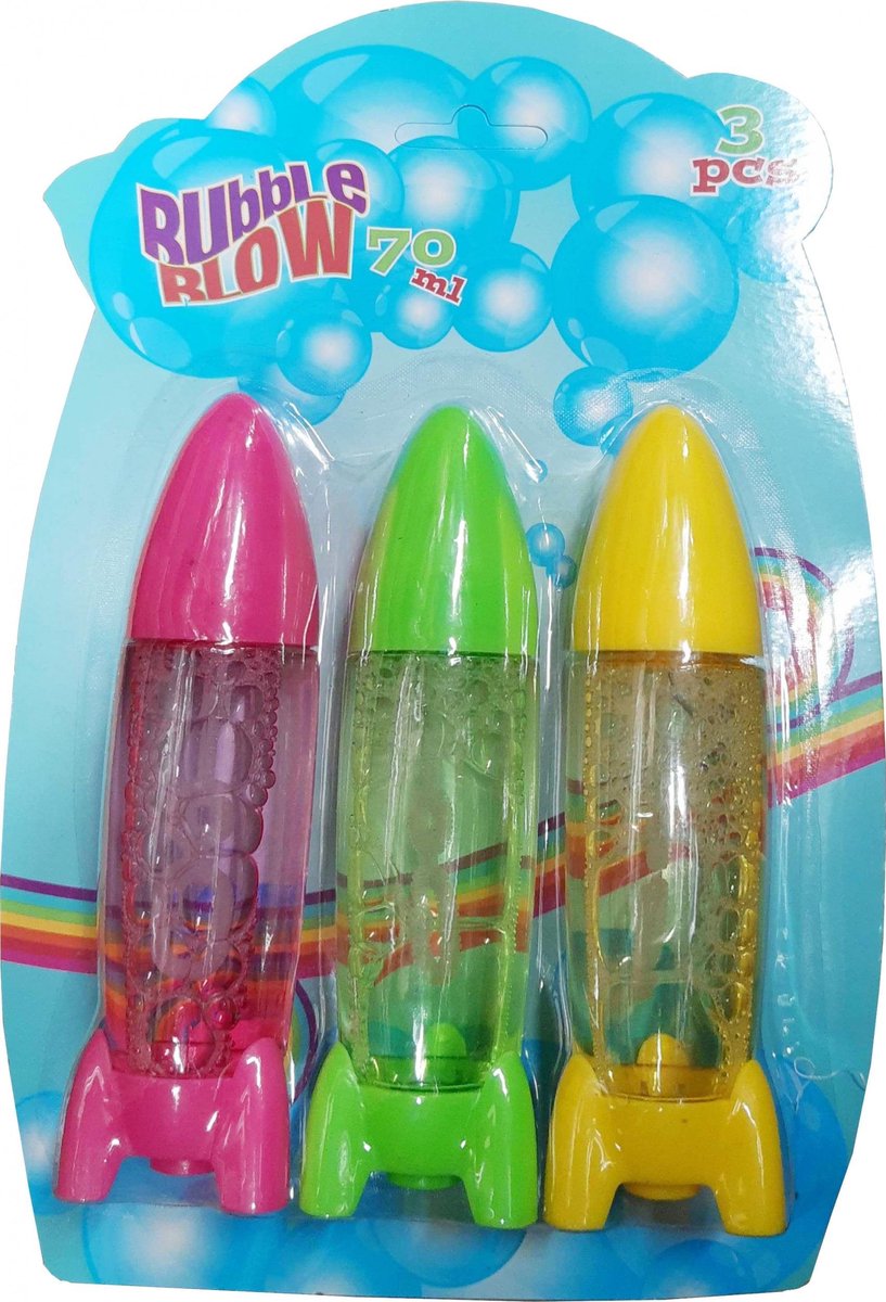 Free And Easy Bellenblaas Bubble Blow Rocket Junior 70 Ml 3 Stuks