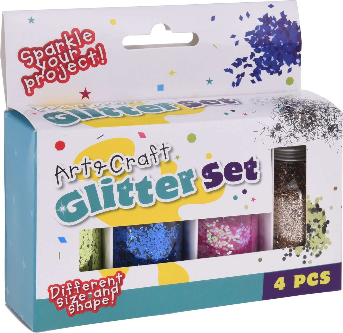 Free And Easy Glitterpotjes 4 Stuks