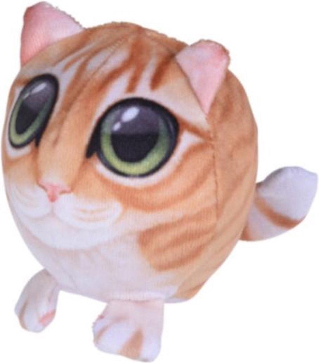 Free And Easy Knijpfiguur Kat 10 Cm Polyester/foam Lichtbruin