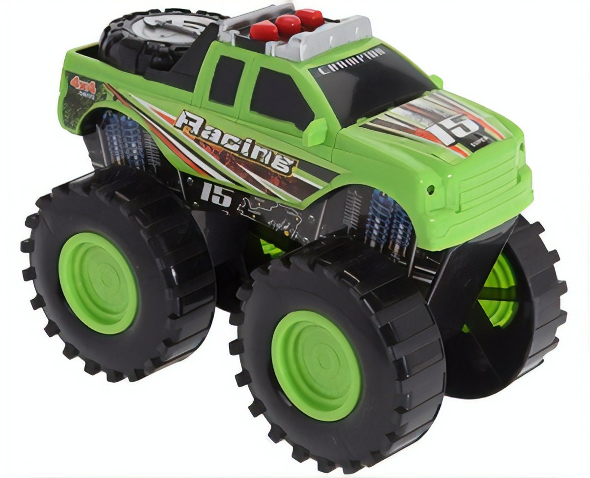 Free And Easy Monstertruck Met Licht En Geluid Groen