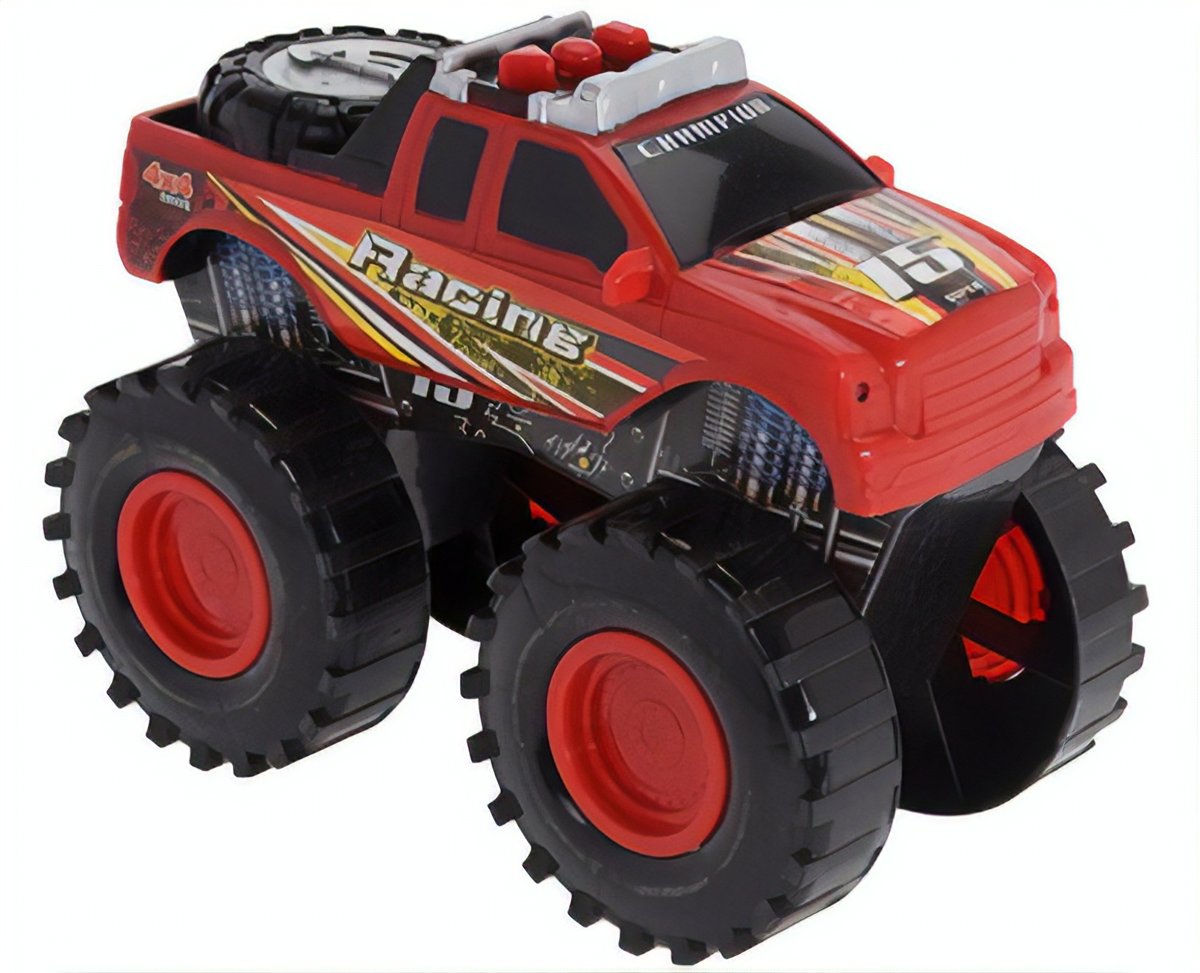 Free And Easy Monstertruck Met Licht En Geluid Rood