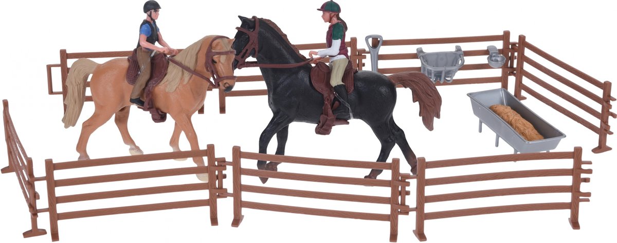 Free And Easy Paardenspeelset Met 2 Paarden 21-delig