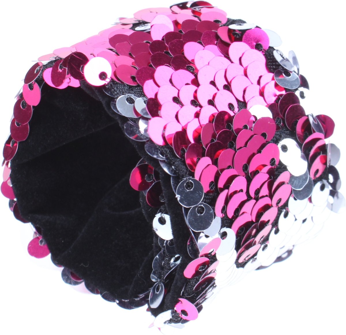 Free And Easy Paillettenarmband Little Miss Roze 21 X 4 Cm