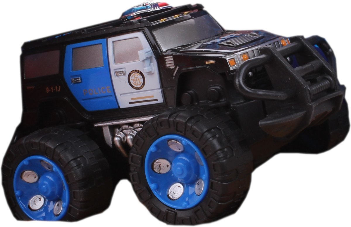 Free And Easy Politie Monstertruck Zwart G 12 Cm