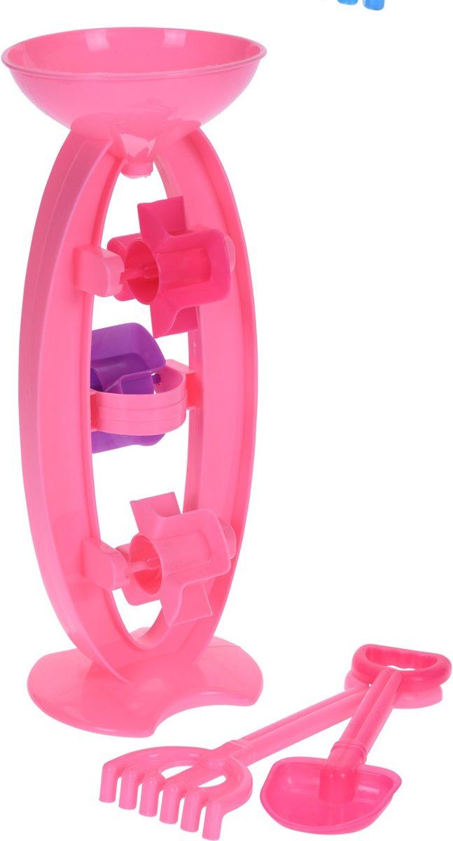 Free And Easy Strandspeelgoed Set Watermolen 33 Cm 3-delig Roze