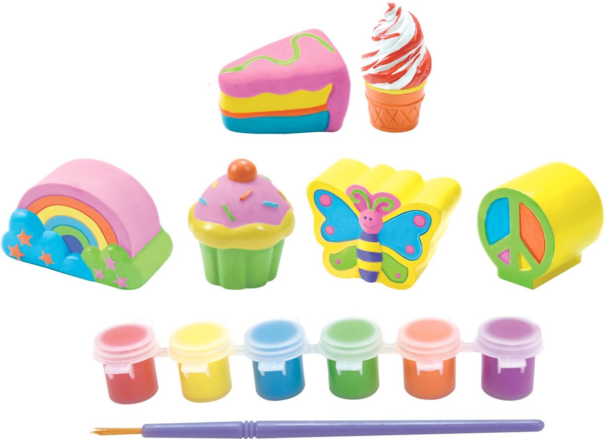 Free And Easy Verfset Gipsfiguren Cupcake 6-delig