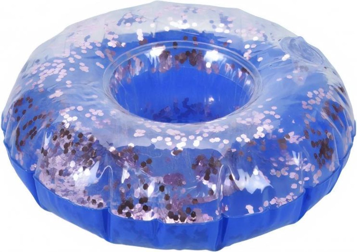 bekerhouder opblaasbaar Cup Holder 18 cm blauw