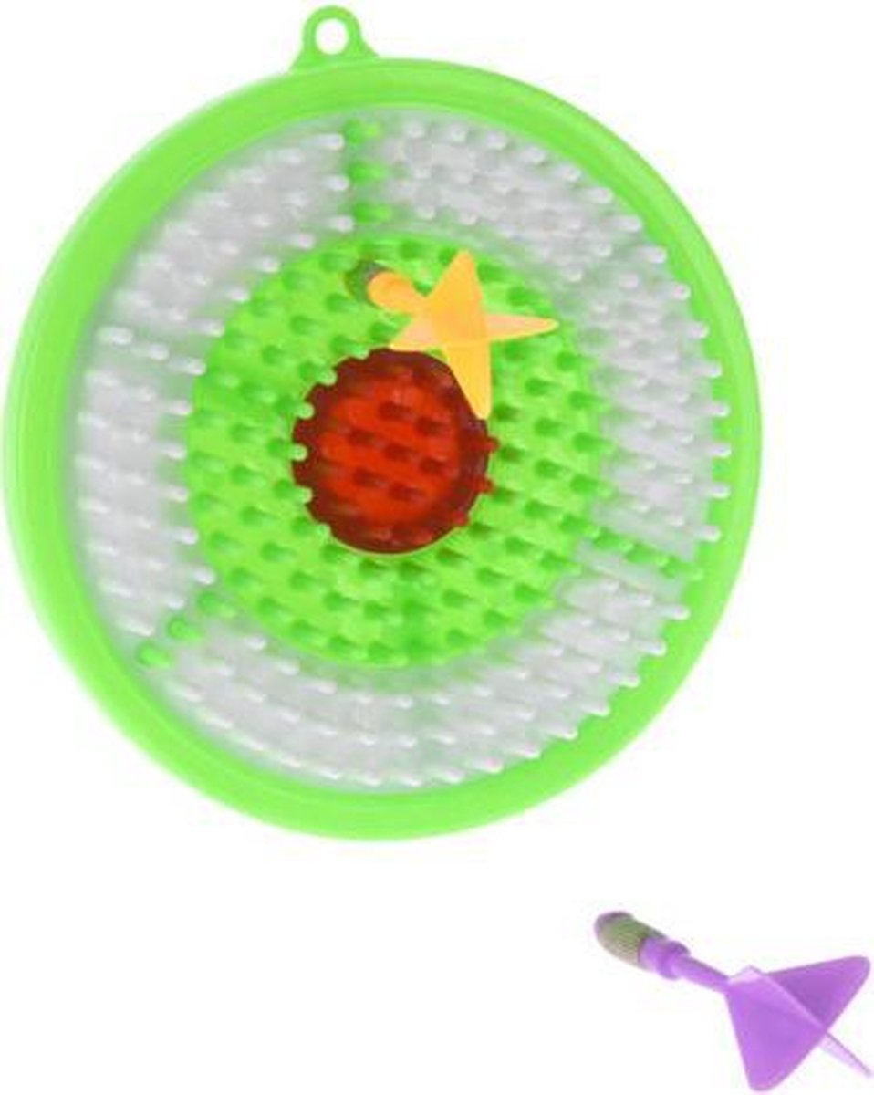 dartbordset junior 16,1 cm groen/wit 3-delig