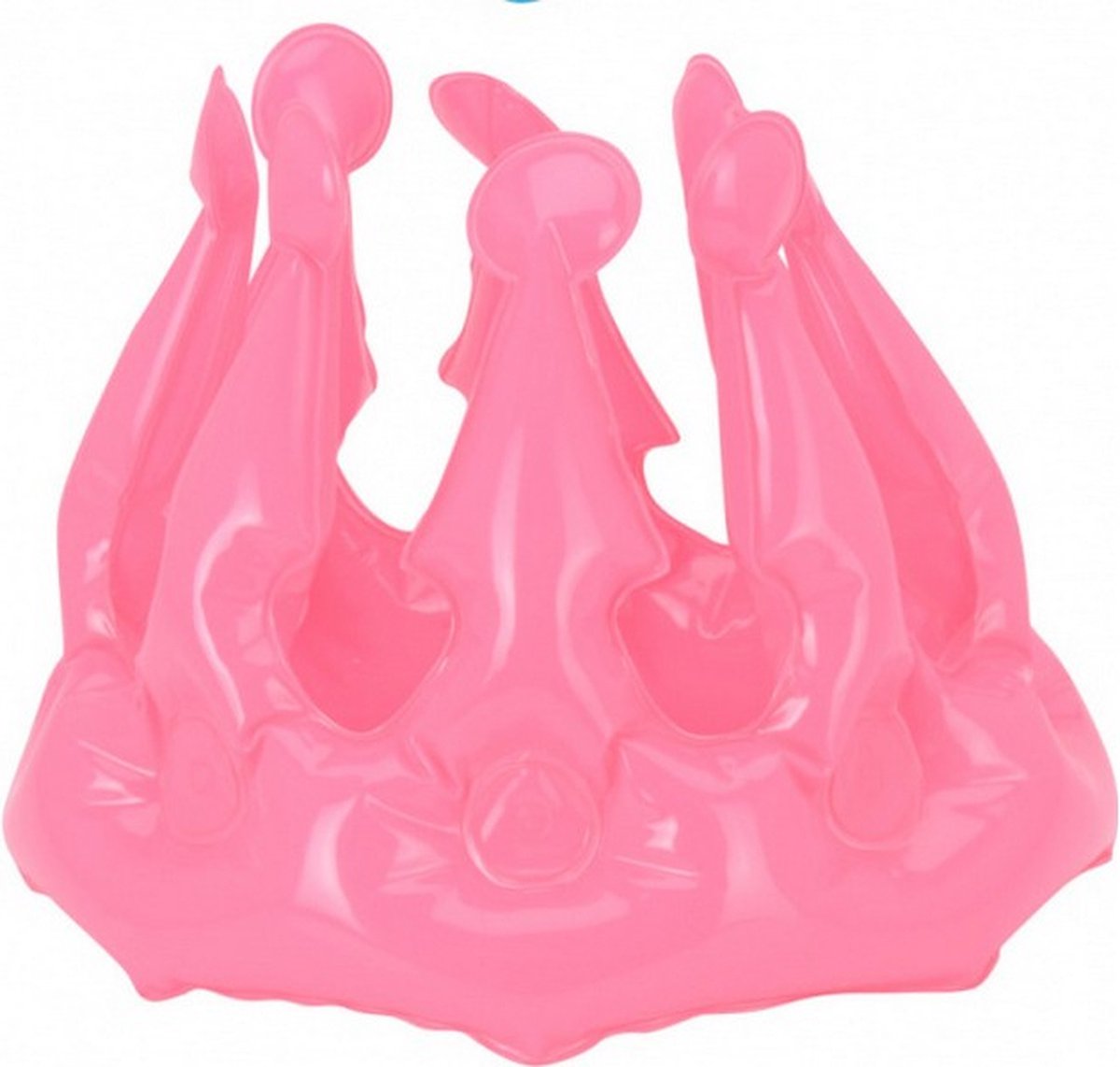 kroon opblaasbaar junior 18 cm PVC roze