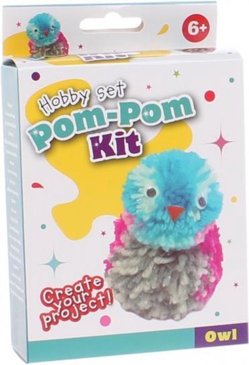 pom-pom set uil 14 cm multicolor