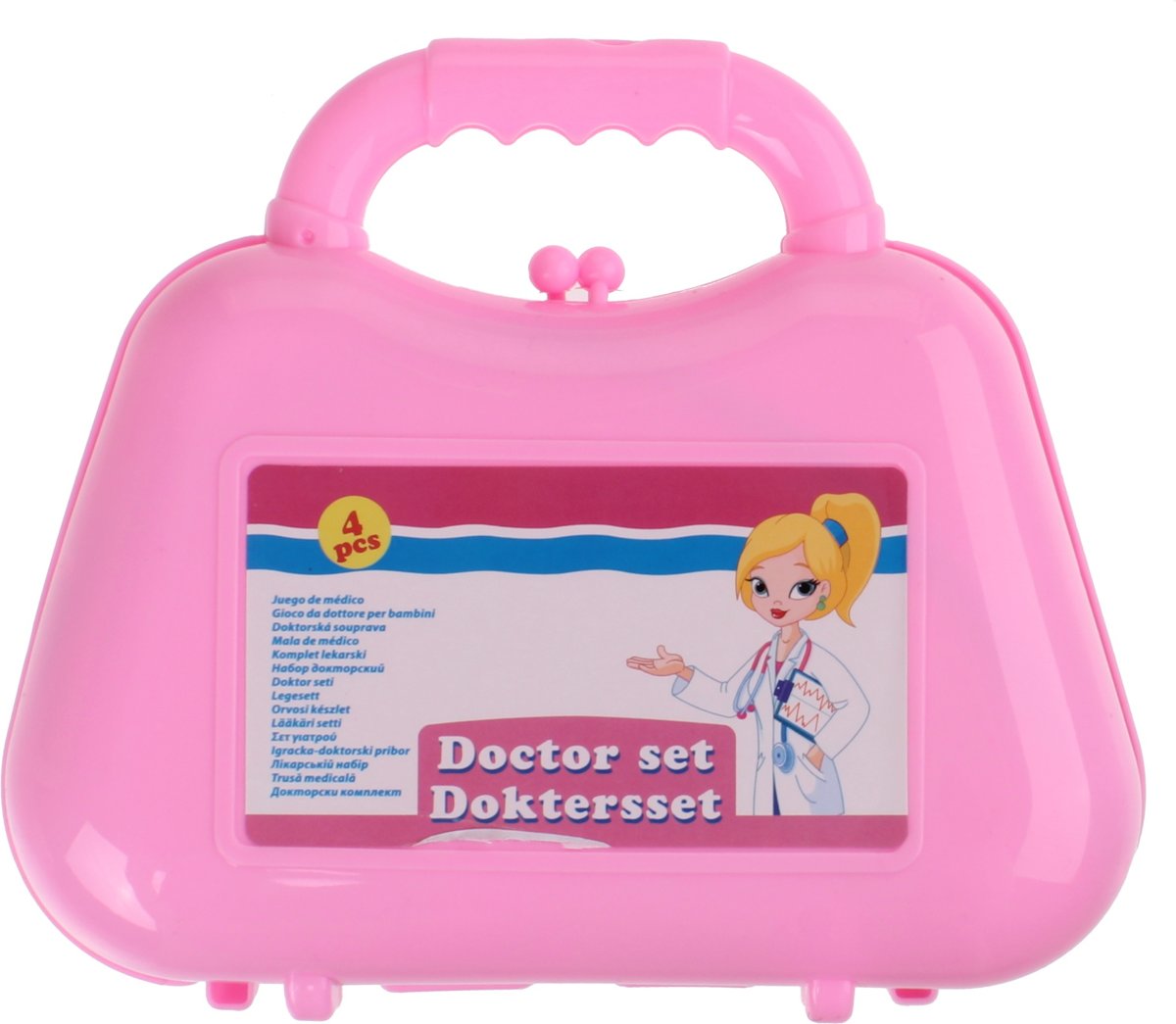 Free And Easy Doktersset 4-delig Roze