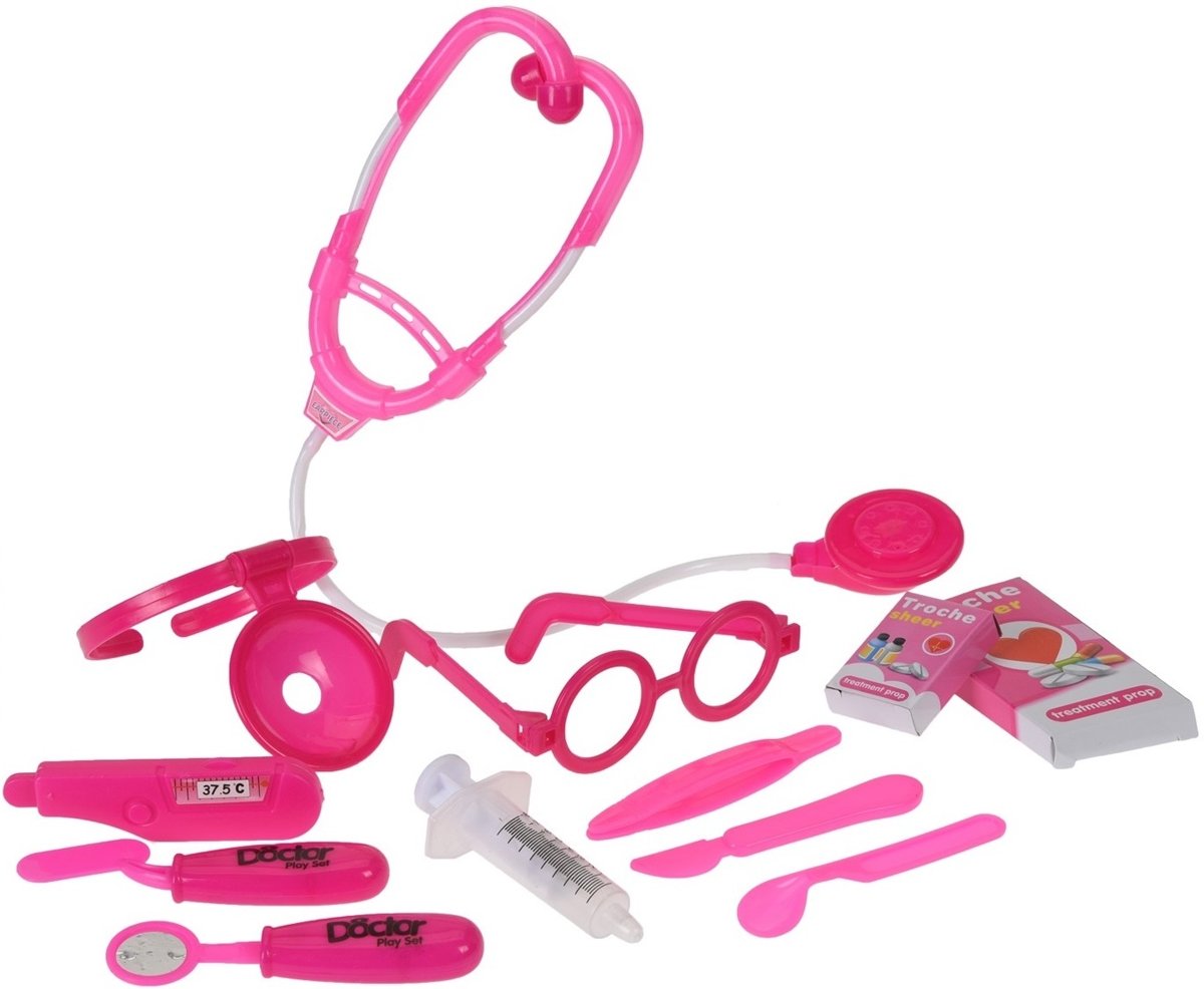 Free And Easy Doktersset Roze 12-delig