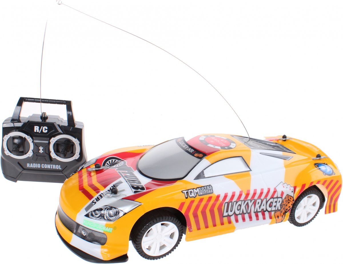 Free And Easy Rc Raceauto Geel 33 Cm 1:14