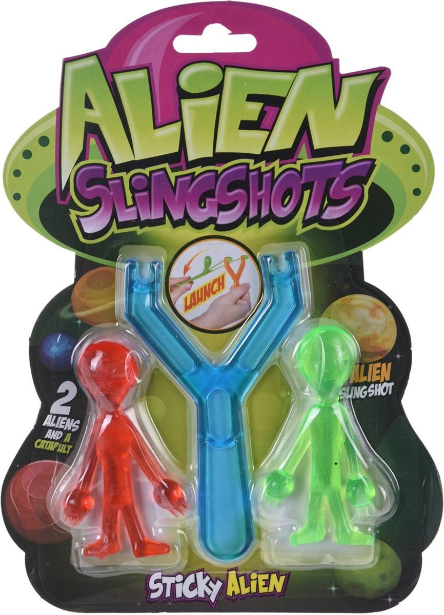 Free And Easy Slingshots Alien Katapult Blauw 12 Cm 3-delig