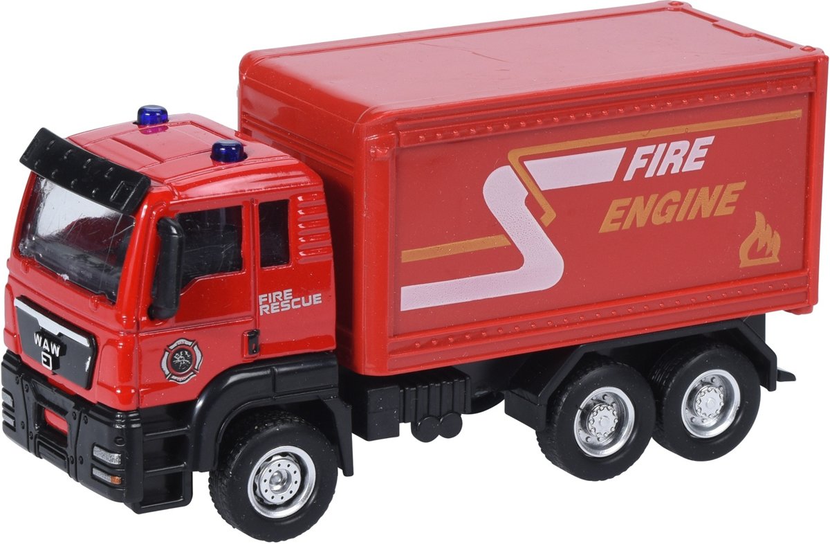 Free And Easy Vrachtwagen Rood 12 Cm