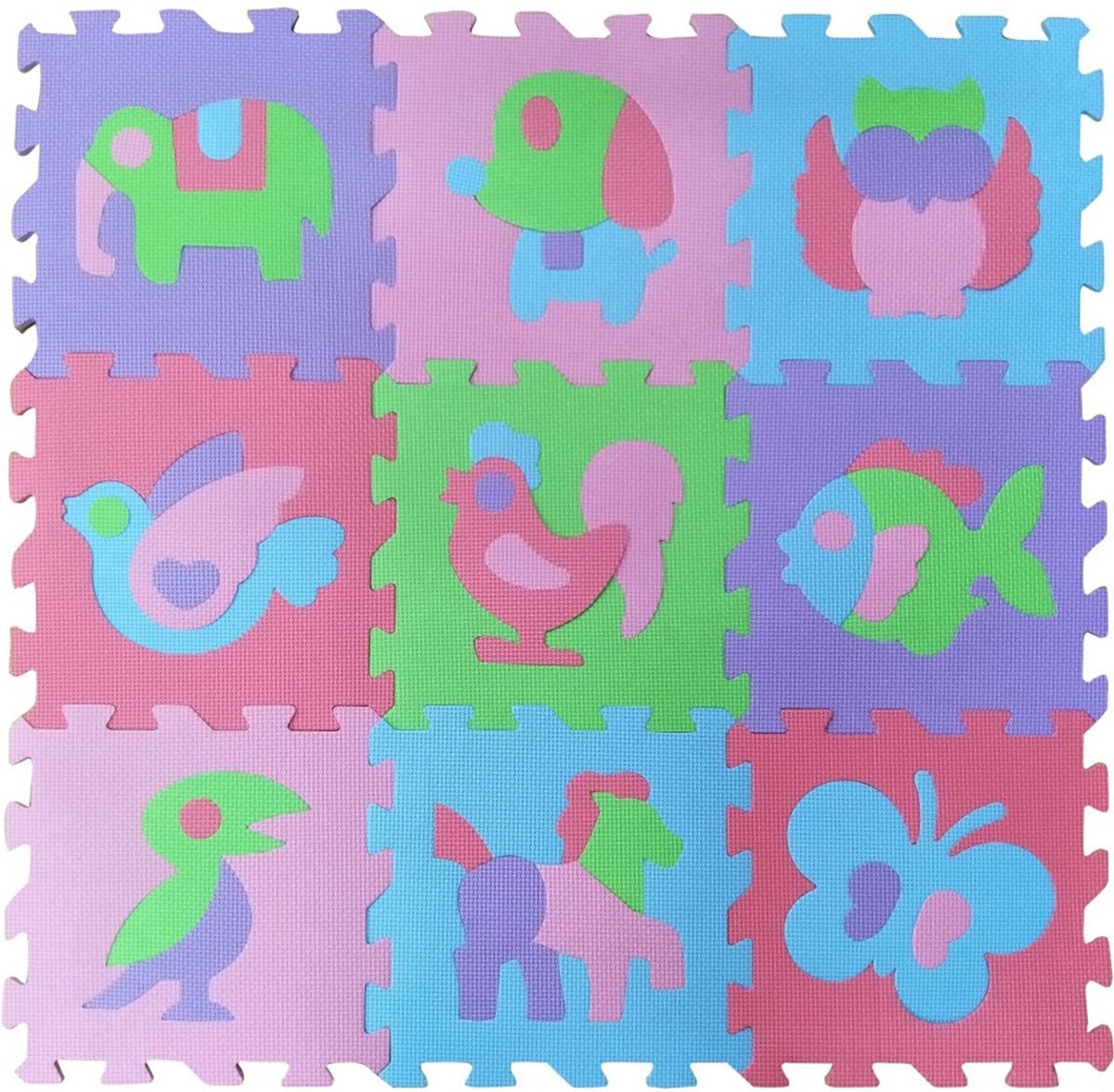 FreeOn Speelkleed Puzzelmat Foam Dieren Pastel