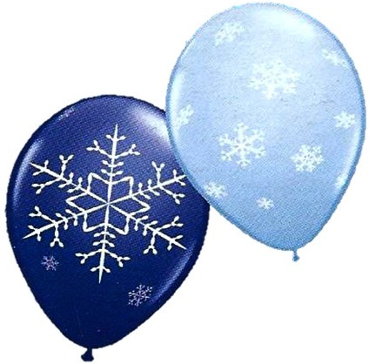 Frozen Ballonnen 30cm (8 stuks) sneeuwvlokken donker en lichtblauwe Disney