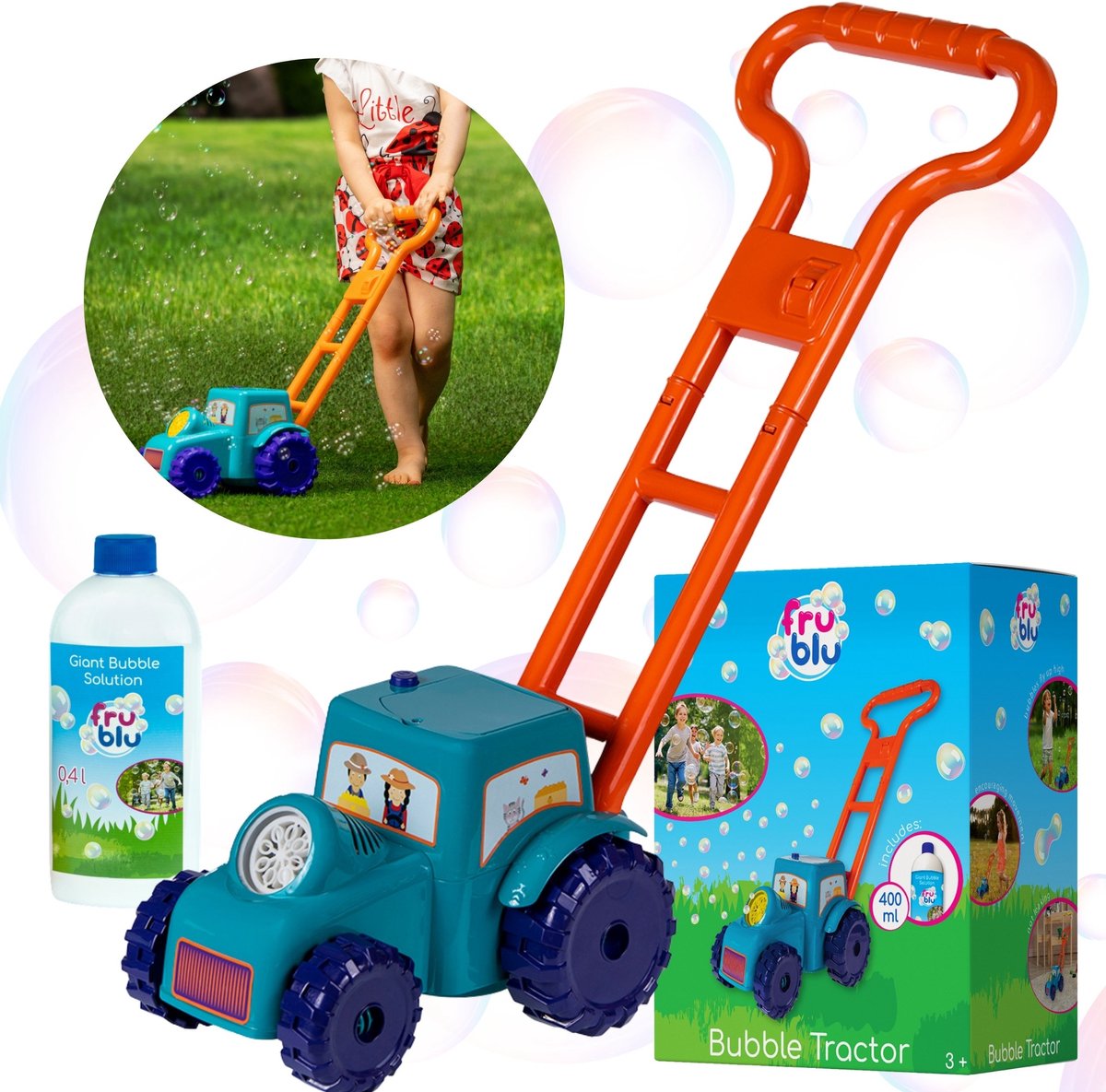   Zeepbellen set, zeepbellen trekker + vloeistof 400 ml