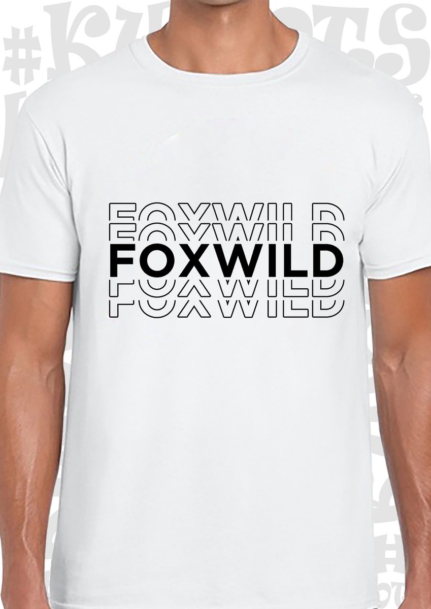 FOXWILD heren t-shirt - Wit - Maat L - Peter Gillis - Massa is Kassa - Grappig - Humor - Quotes - Kwoots