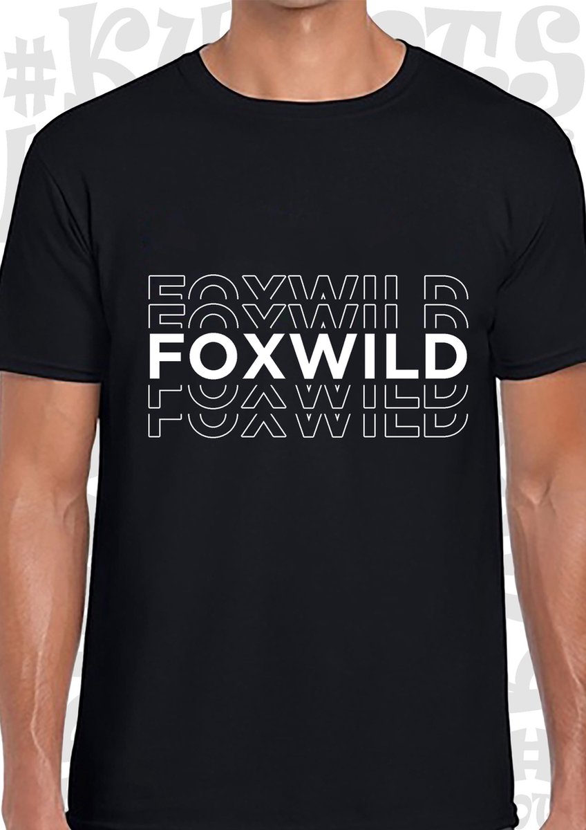 FOXWILD heren t-shirt - Zwart - Maat L - Peter Gillis - Massa is Kassa - Grappig - Humor - Quotes - Kwoots