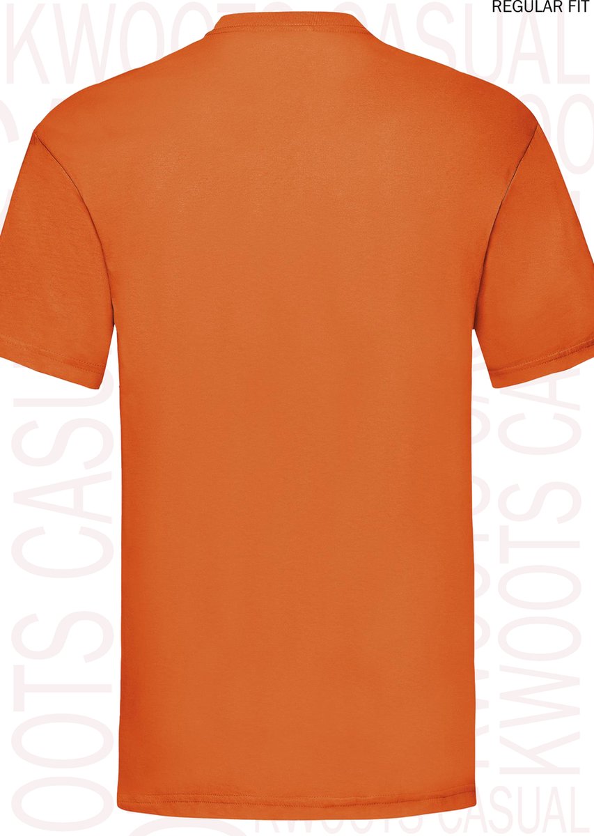 JE BENT ZELF DRONKEN heren t-shirt - Koningsdag - Oranje met zwart - Maat XL - Korte mouwen - Ronde hals - Regular Fit - 27 april 2022 - Quotes - Kwoots - Lang leve de Koning