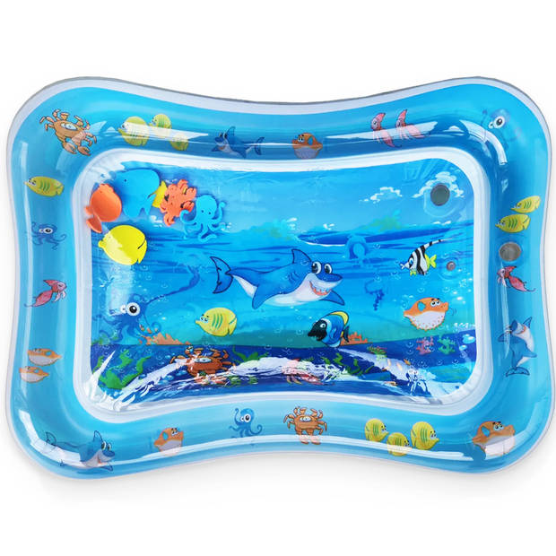 Frummel Waterspeelmat Baby - Watermat - Speelkleed - Opblaasbaar - Waterspeelgoed Baby - Kraamcadeau - Baby Shark