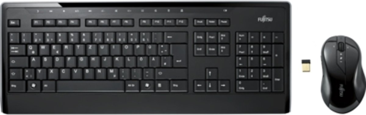 Fujitsu LX901 RF Draadloos QWERTZ Duits Zwart