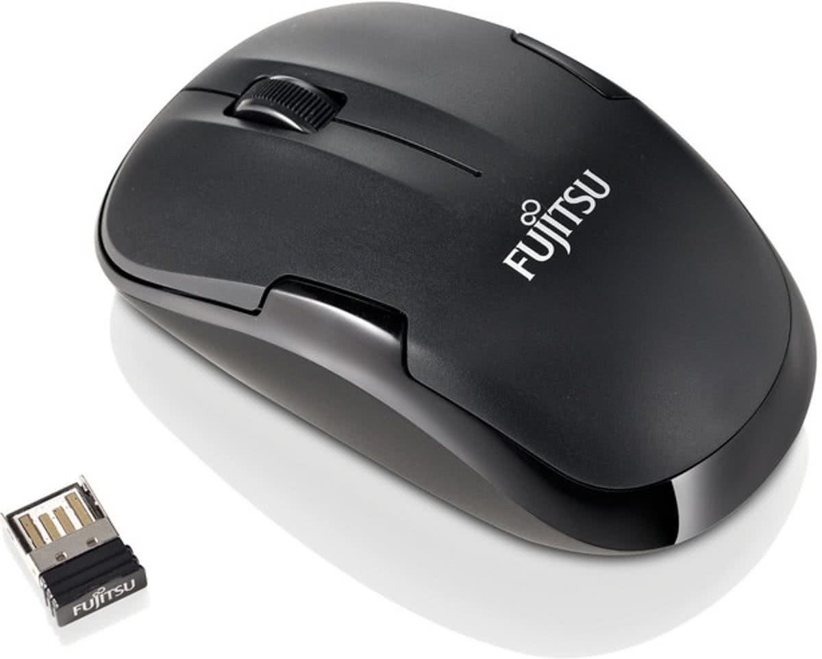 Fujitsu WI200 USB Optisch 1000DPI Ambidextrous Zwart muis